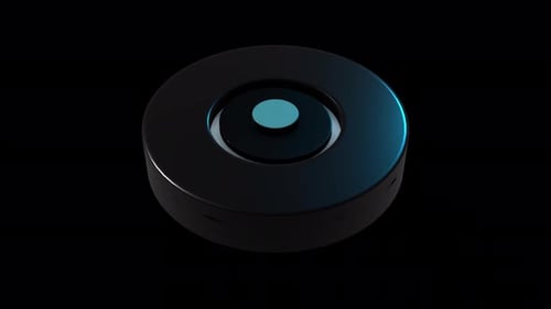 Rotating 3D War Mine 4K