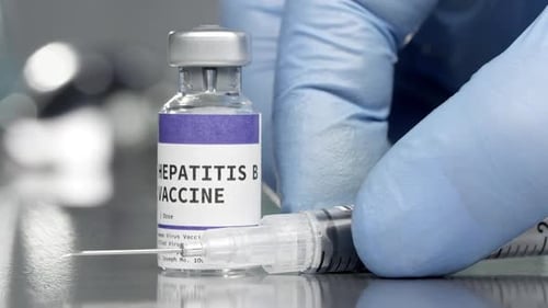 Hepatitis B Vaccine Vial with Syringe