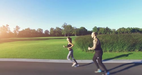 Couple Jogging in the Park