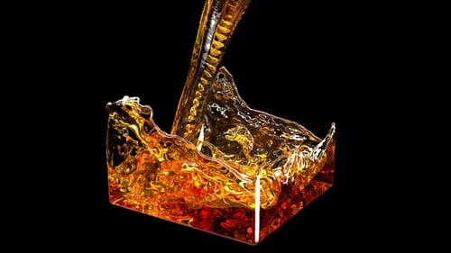 Alcohol Beer Poured Isolated Black Background