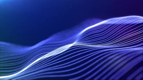 Abstract Flowing Wave Lines Digital Background Animation