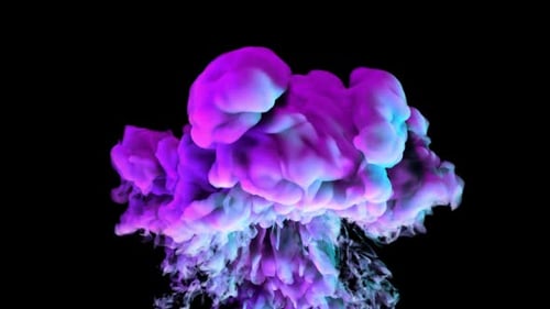Vibrant Fluid Smoke Burst Reveal Animation