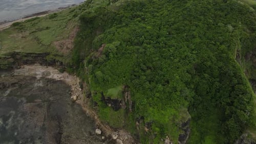 Aerial view Green hill beach