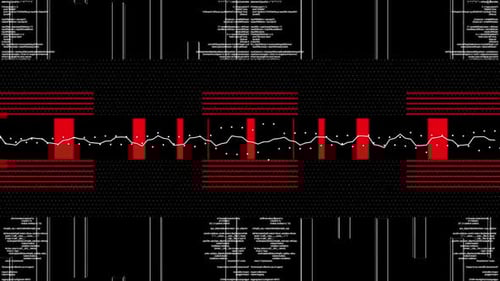 Abstract Digital Stream Line Grid Build-Up Animation