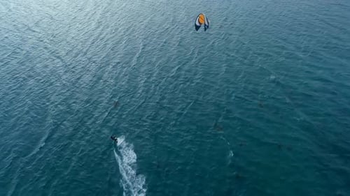 Kitesurfer at Sea