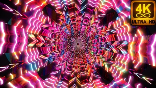 Kaleidoscope Background 3d Meditation Visual Seamless Loop Bright Colorful Rainbow Flower Chakra