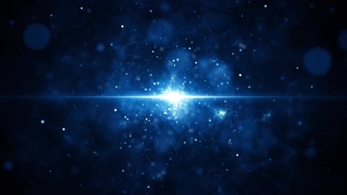 Blue Light Particles Animated Space Background Loop