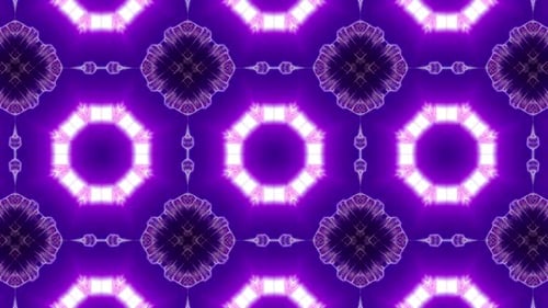 Dynamic Geometric Kaleidoscope Light Patterns Looping Animation