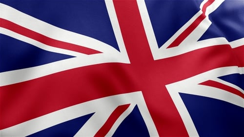 Waving United Kingdom Flag Seamless Loop
