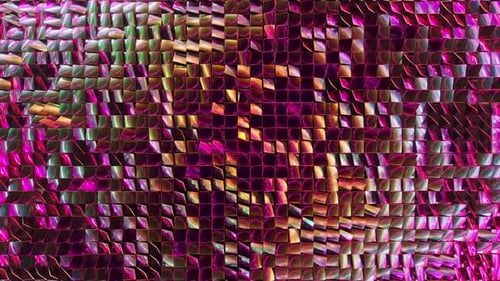 Abstrakter Hintergrund von reflektierenden holographischen Würfeln, die eine