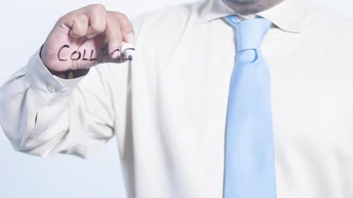 Asian Businessman Writes College