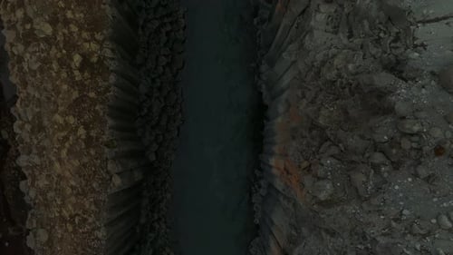 Epic Aerial View of the Studlagil Basalt Canyon Iceland