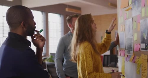 Young creative professionals working in a modern office