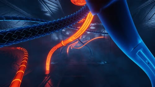 Endless Loop Tunnel Among Cables