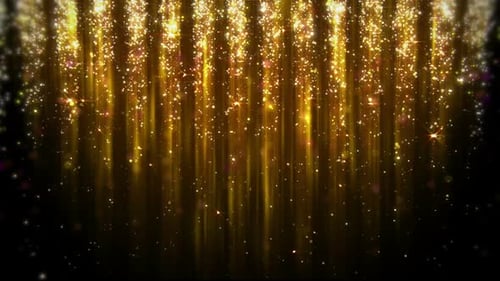 Abstract Gold Particle Confetti and Glitter Rain