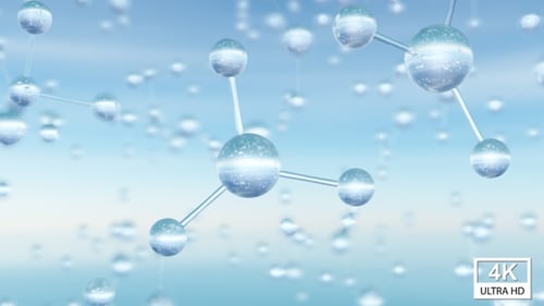 Abstract 3D Molecular Structure Scientific Background Animation