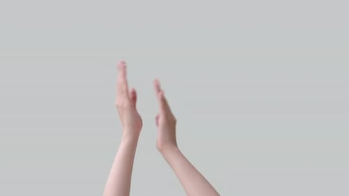Applauding Hands Victory Greeting Proud Clapping