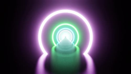 Circle Tunnel Vj Loop For Tv Show Background 4K