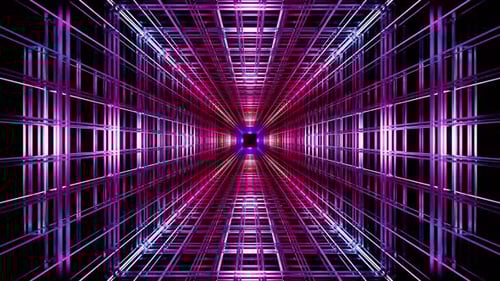 Sci Fi Net Of The Purple Jail In Motion Vj Loop 4K