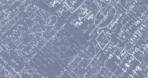 Animated Math Formulas and Graphs Seamlessly Looping Background