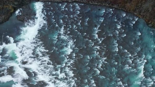 Drone Of Flowing White Water Rapids