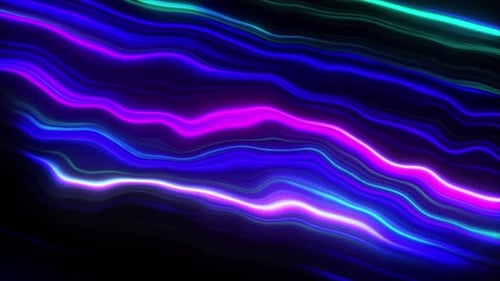 Fond abstrait de néon fractal de lignes lumineuses