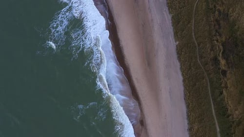 Aerial View of a Sandy Coastline