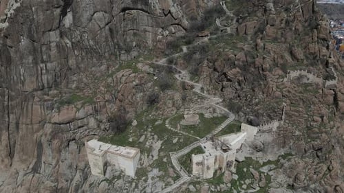 Historical Castle Ruins Aerial Drone