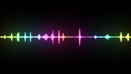Dynamic Rainbow Sound Wave Audio Visualizer