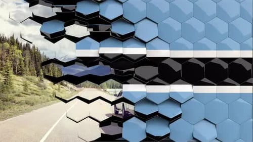 Modern Hexagon Tile 3D Transition