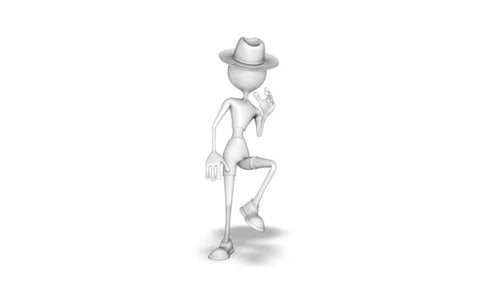 Cartoon 3D Character Dancing and Pointing Animation