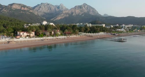 Landscape of the Kemer Resort Town and Beautiful Mountains in Antalya Province Turkey