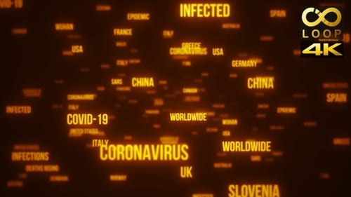 Texte zu Auswirkungen auf die Welt des Coronavirus Orange
