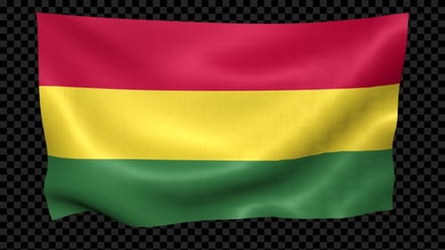 Realistic Waving Flag of Bolivia Animation