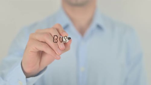 Business to Business, Schreiben auf transparentem Bildschirm