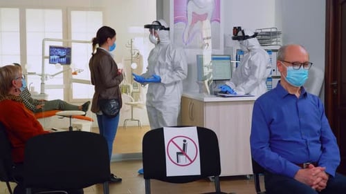 Dental Office Waiting Room with PPE