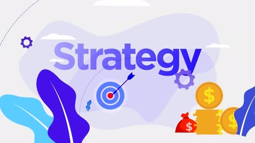 Animated Business Strategy Target and Financial Growth