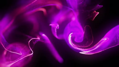 Abstract Fluid Glowing Particles Energy Loop Background