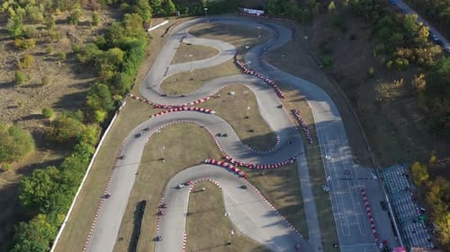 Karting Competition On The Track In Haskovo In Bulgaria