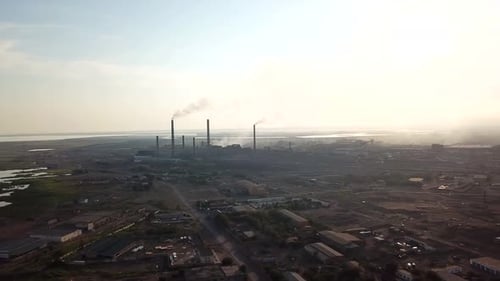 A Small Town on the Shore of the Balkhash Lake