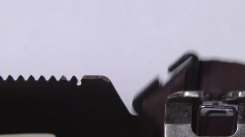 Journalist Prints the Word Respect on the Retro Typewriter. Close Up