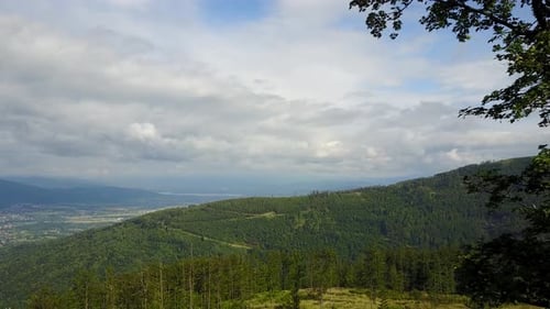 Luftlandschaft aus dem Szyndzielnia-Gebirge