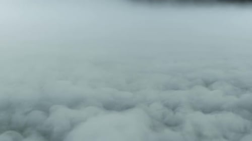 Billowing White Fog and Cloud-Like Substance