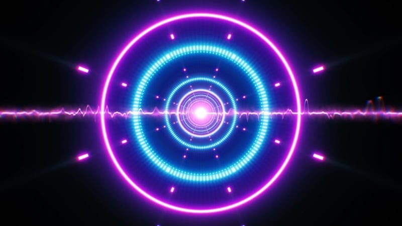 Vibrant Neon Audio Spectrum Music Visualizer Background Loop ...