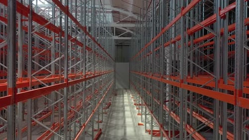 Vue aérienne de l'installation de stockage intérieure Construction Industrial