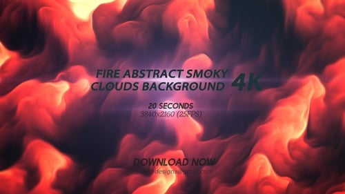 Feuer Abstrakte Rauchwolken Hintergrund 4K