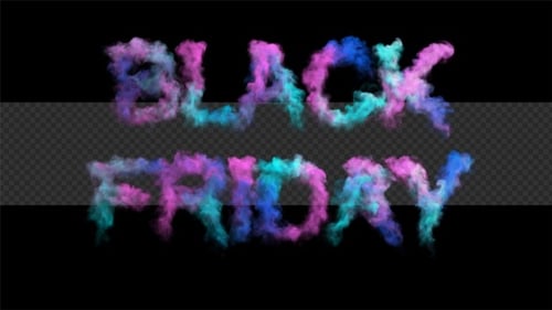 Colorful Fluid Smoke Text Reveal Animation