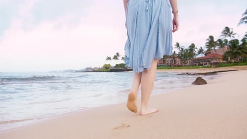 Girl Enjoying Sunny Day on Travel Holiday Perfect for Summer Background Hawaii