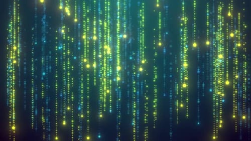 Digitale Partikel regnen