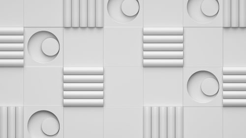 Seamless Looping Minimalist 3D Geometric Tile Motion Background